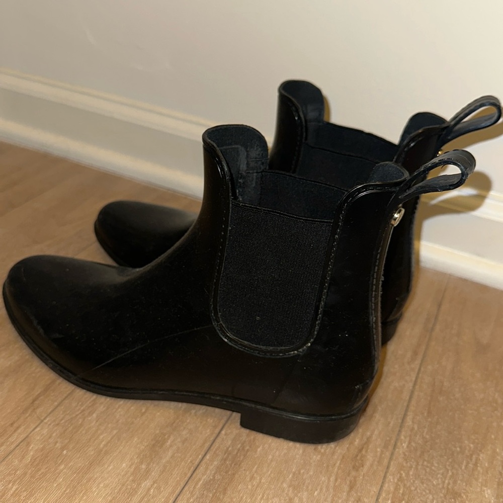 Sam Edelman patent leather ankle rain boots size 10